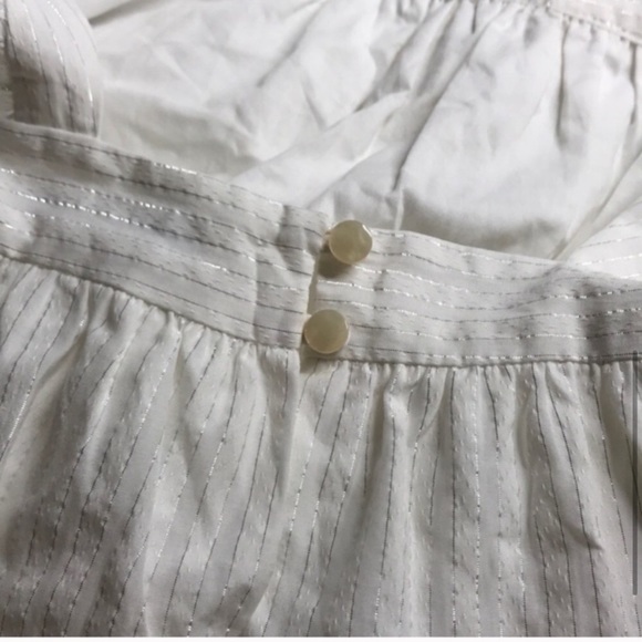 MADEWELL Metallic Striped Ruffle- Sleeve Dress XXS - Picture 7 of 10